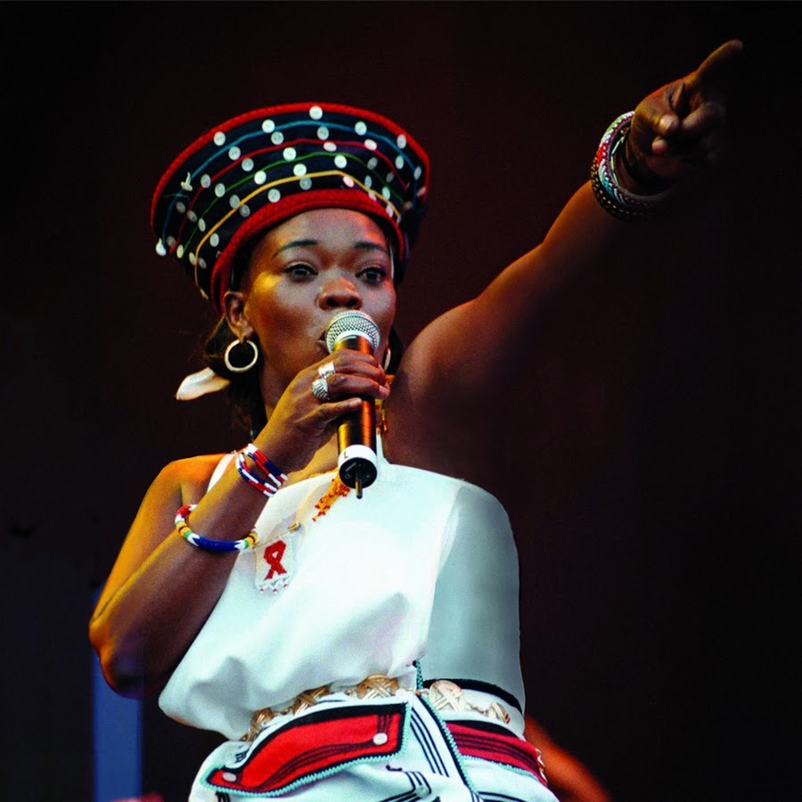 Brenda Fassie performing